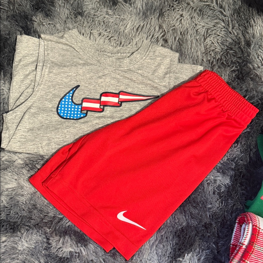 Nike Kids Bright Red Athletic Shorts